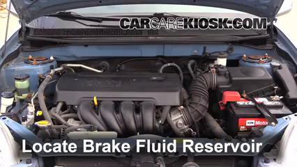 2008 Toyota Matrix XR 1.8L 4 Cyl. Brake Fluid Check Fluid Level